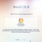 Select OSX Recovery for the install.